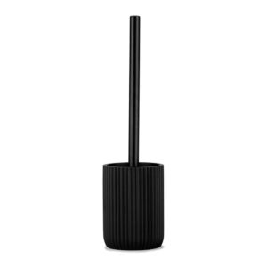 ESCOBILLERO WC RESINA NEGRO MATE Ø9,5 x 36 cm
