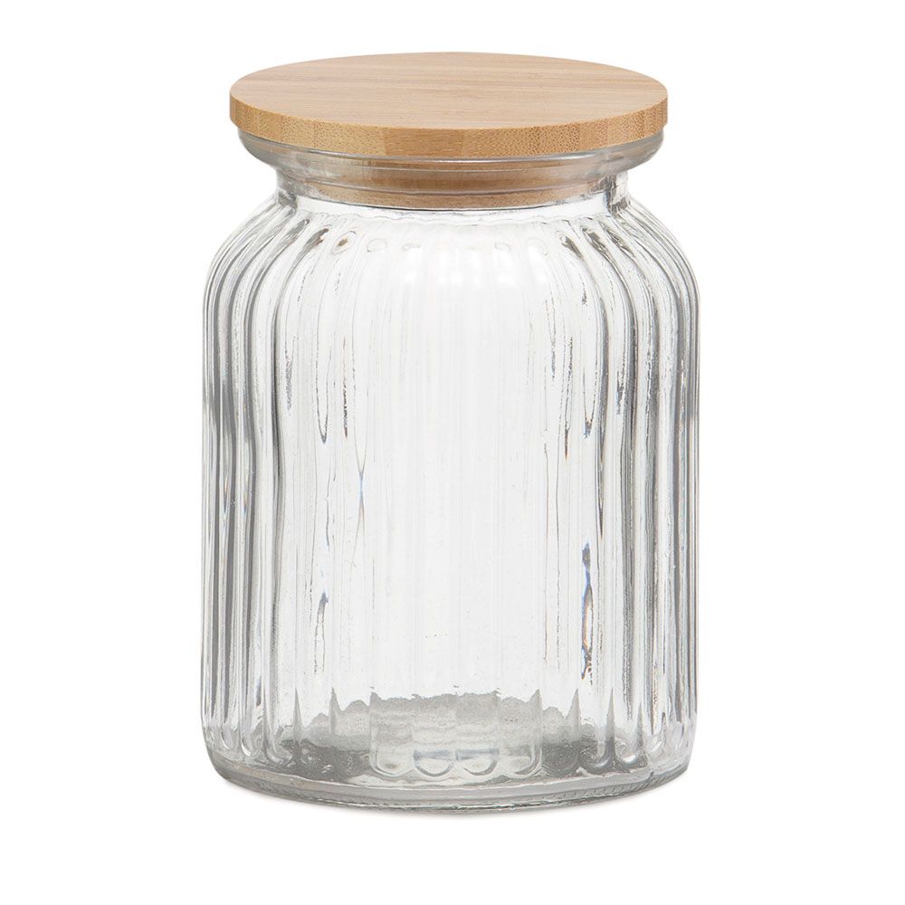 BOTE DE COCINA DE VIDRIO + BAMBÚ 1000 ml - Imagen 2