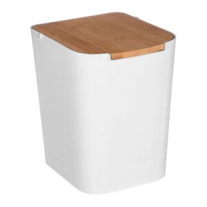 PAPELERA DE BAMBU-BLANCO 5 l