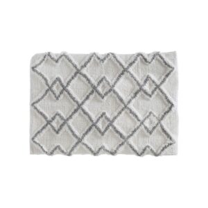 ALFOMBRA DE BAÑO ETNICA GRIS 50 x 75 cm