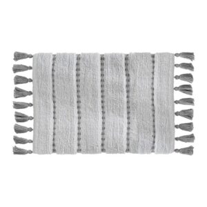 ALFOMBRA DE BAÑO 'POM POM' GRIS 50 x 75 cm