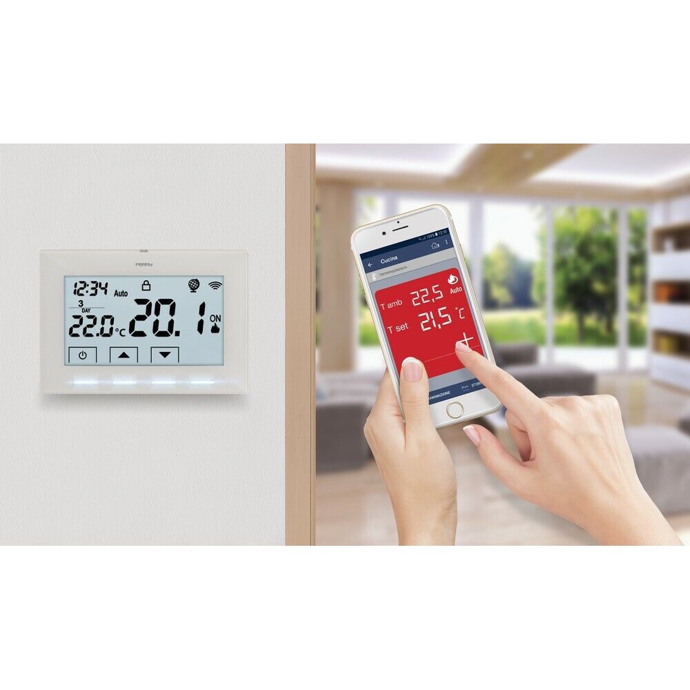 CRONOTERMOSTATO WIFI 230 V BLANCO - Imagen 2