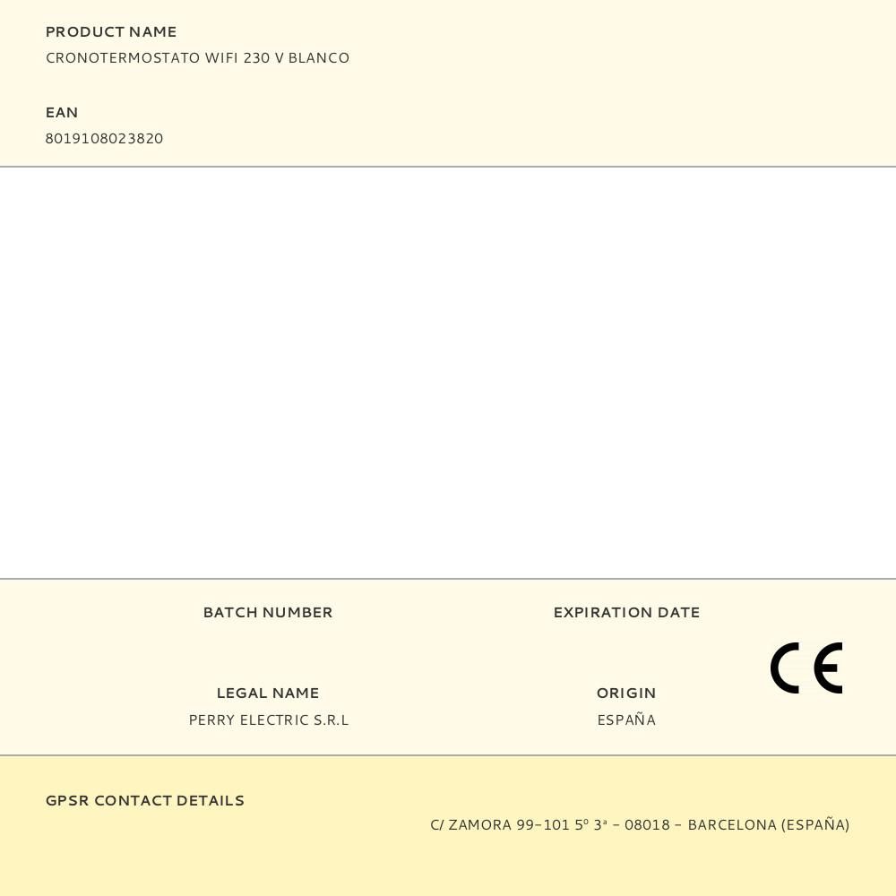 CRONOTERMOSTATO WIFI 230 V BLANCO - Imagen 3