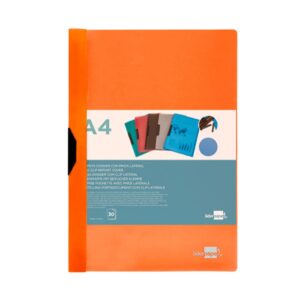 CARPETA DOSSIER PINZA LATERAL PP DIN A 4 NARANJA