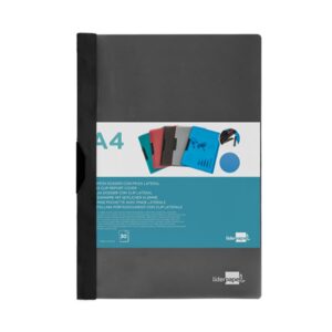 CARPETA DOSSIER PINZA LATERAL PP DIN A 4 NEGRA