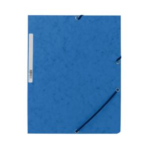 CARPETA CON GOMAS CARTÓN AZUL CON SOLAPAS DIN A4