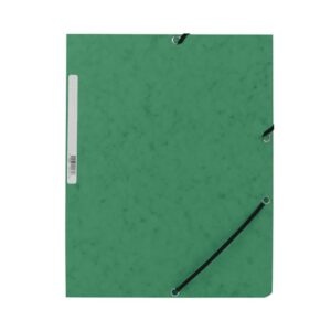 CARPETA CON GOMAS CARTÓN VERDE CON SOLAPAS DIN A4