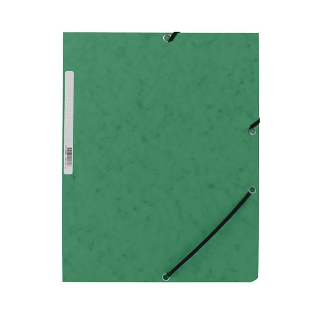 CARPETA CON GOMAS CARTÓN VERDE CON SOLAPAS DIN A4