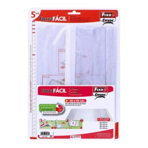 FORROS PARA LIBROS AJUSTABLES DE PVC TRANSPARENTE 300 x 530 mm, 5 uds