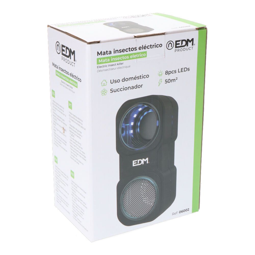 MINI ATRAPA INSECTOS LED 50 m², 8 x 10,5 x 18,2 cm - Imagen 5