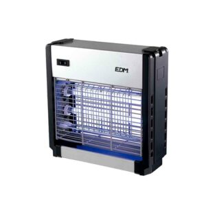 MATA INSECTOS PROFESIONAL ELÉCTRICO, CROMO/NEGRO, 2 x 6W, 30 m², 25,5 x 9 x 26 cm