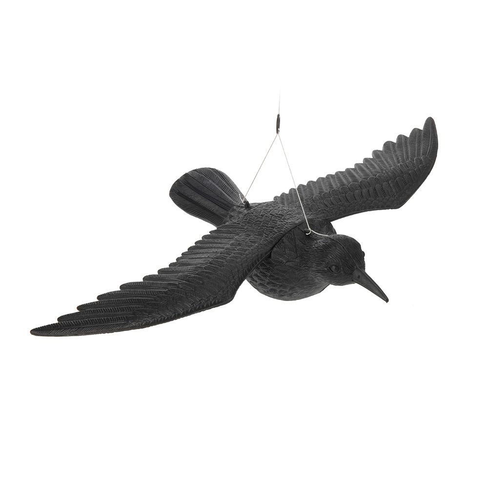 CUERVO VOLADOR DE PLÁSTICO AHUYENTA PÁJAROS 58 cm