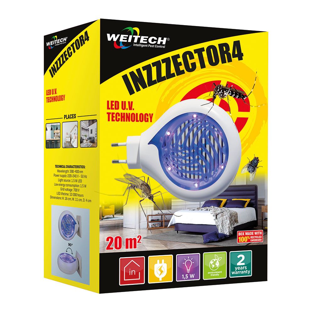 TRAMPA INZZZECTOR4 LED U.V, 1,5W, 20 m² - Imagen 2