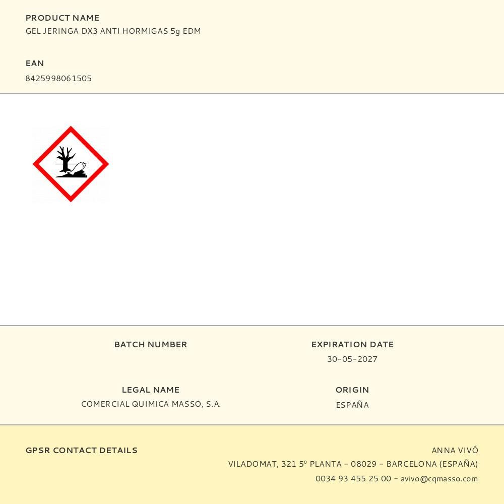 GEL JERINGA DX3 ANTI HORMIGAS 5 g - Imagen 2