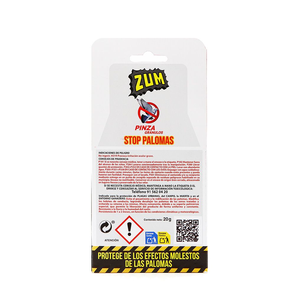 PINZA GRÁNULOS STOP PALOMAS 20 g - Imagen 2