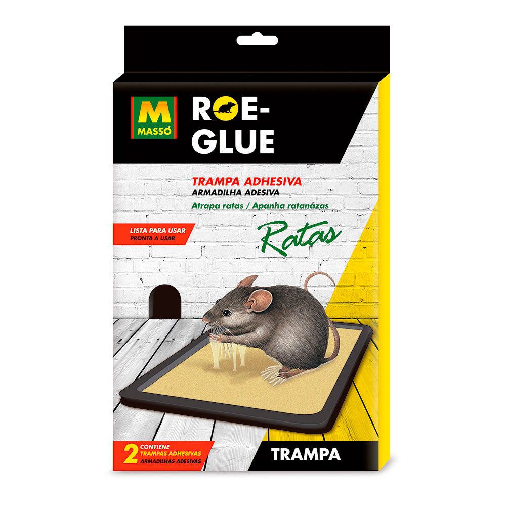 TRAMPA ADHESIVA PARA RATAS, BLISTER 2 uds
