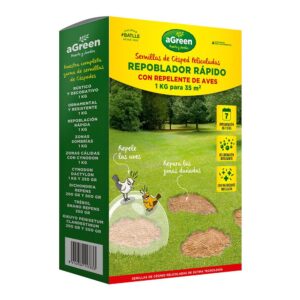 CÉSPED REPOBLADO RÁPIDO CON REPELENTE PARA AVES 1 kg