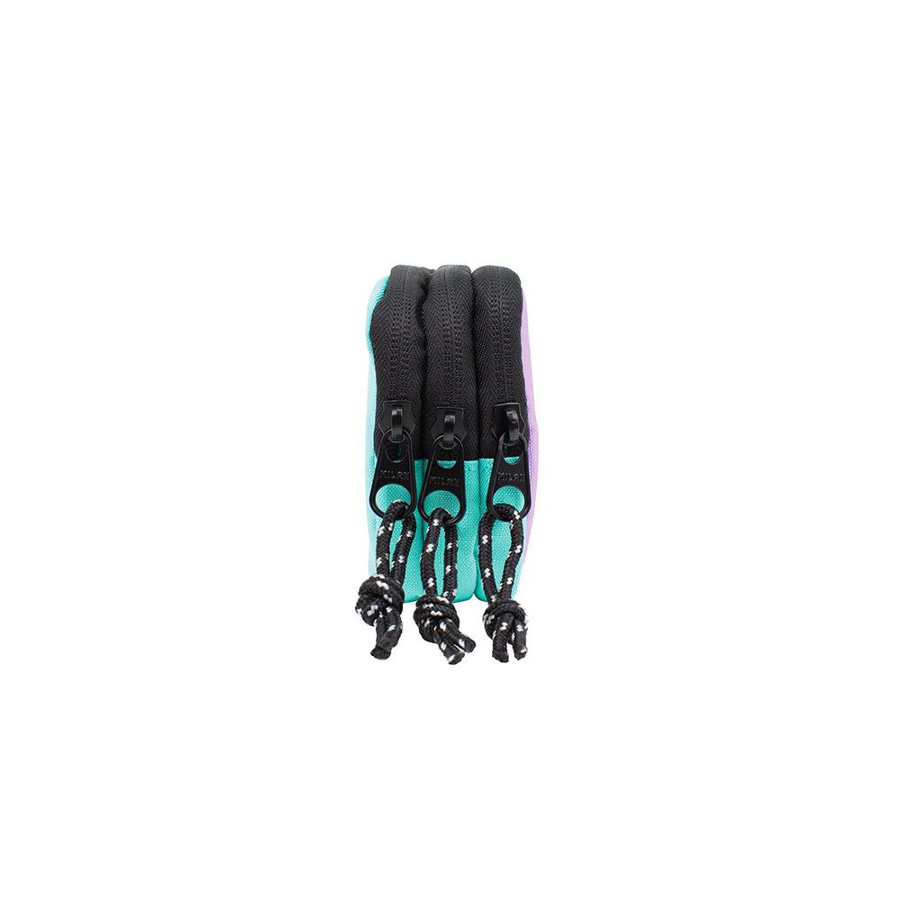 ESTUCHE CON 3 CREMALLERAS SUNSET VERDE-LILA - Imagen 2