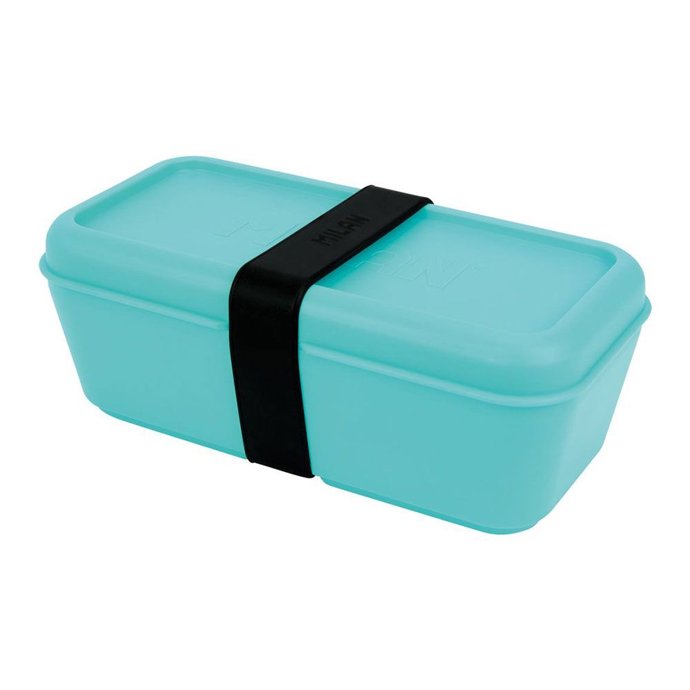 RECIPIENTE PARA ALIMENTOS RECTANGULAR TURQUESA 0,75 L