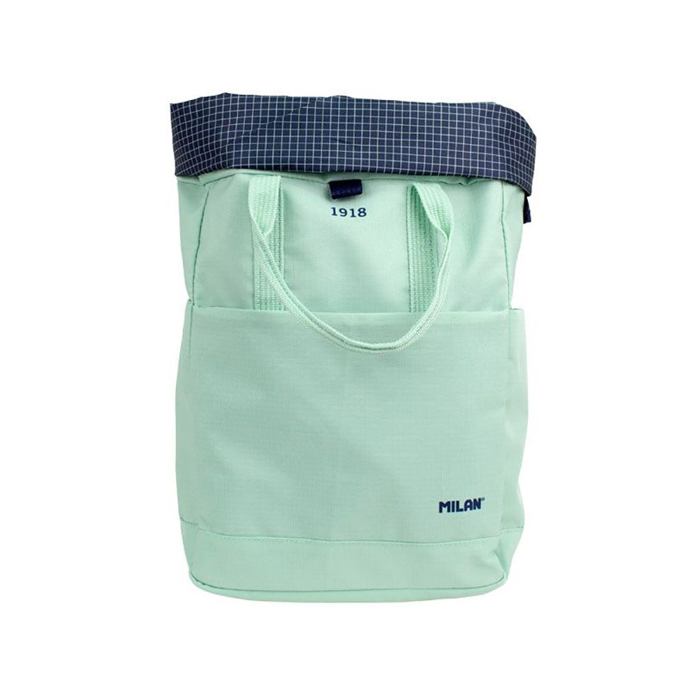 MOCHILA URBANA CON CIERRE SUPERIOR ENROLLABLE 10 L. SERIE 1918, VERDE - Imagen 4