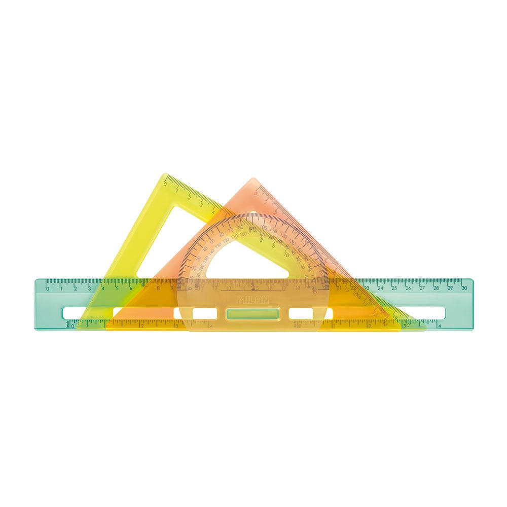 KIT DE REGLAS DE TRAZADO SERIE NEW LOOK TRANSPARENTES