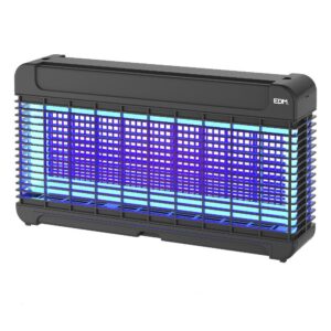 MATA INSECTOS PROFESIONAL ELECTRÓNICO CON LED, COLOR NEGRO, 13W, 300 m², 47 x 10 x 26,3 cm