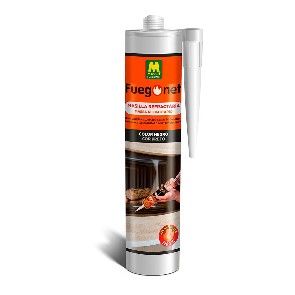 SELLADOR MASILLA REFRACTARIA NEGRO 300 ml