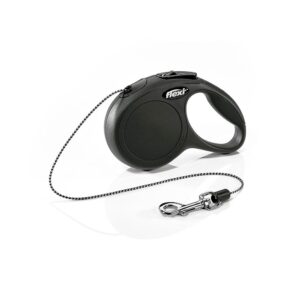 CORREA EXTENSIBLE FLEXI CLASSIC NEGRA, CINTA 5 m, S, HASTA 15 Kg