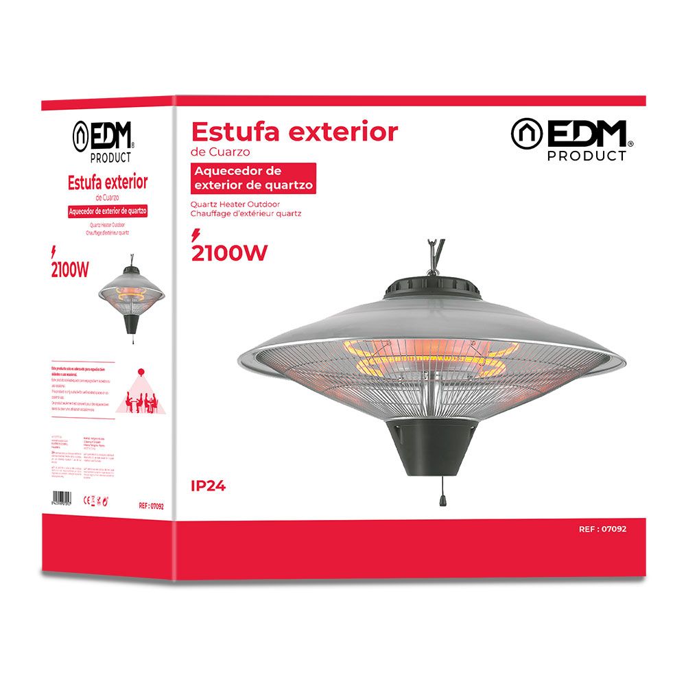 ESTUFA DE CUARZO DE EXTERIOR 2100 W PARA TECHO - Imagen 2