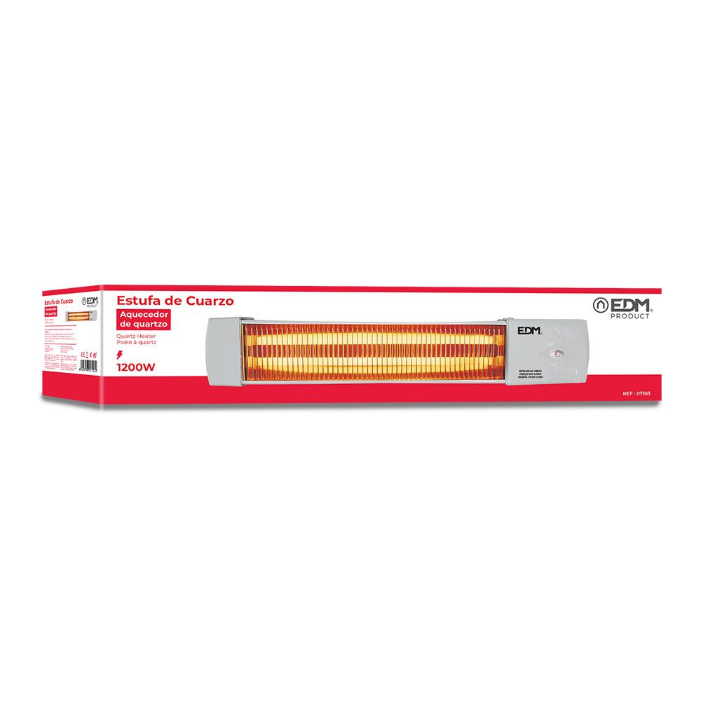ESTUFA DE BAÑO DE CUARZO ORIENTABLE 600 / 1200 W MODELO MARFIL - Imagen 2