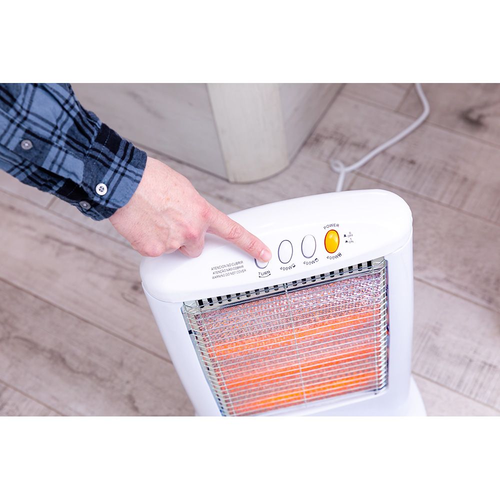ESTUFA DE CUARZO OSCILANTE 400 / 800 / 1200 W MODELO ECONÓMICO ANTI-VUELCO - Imagen 4
