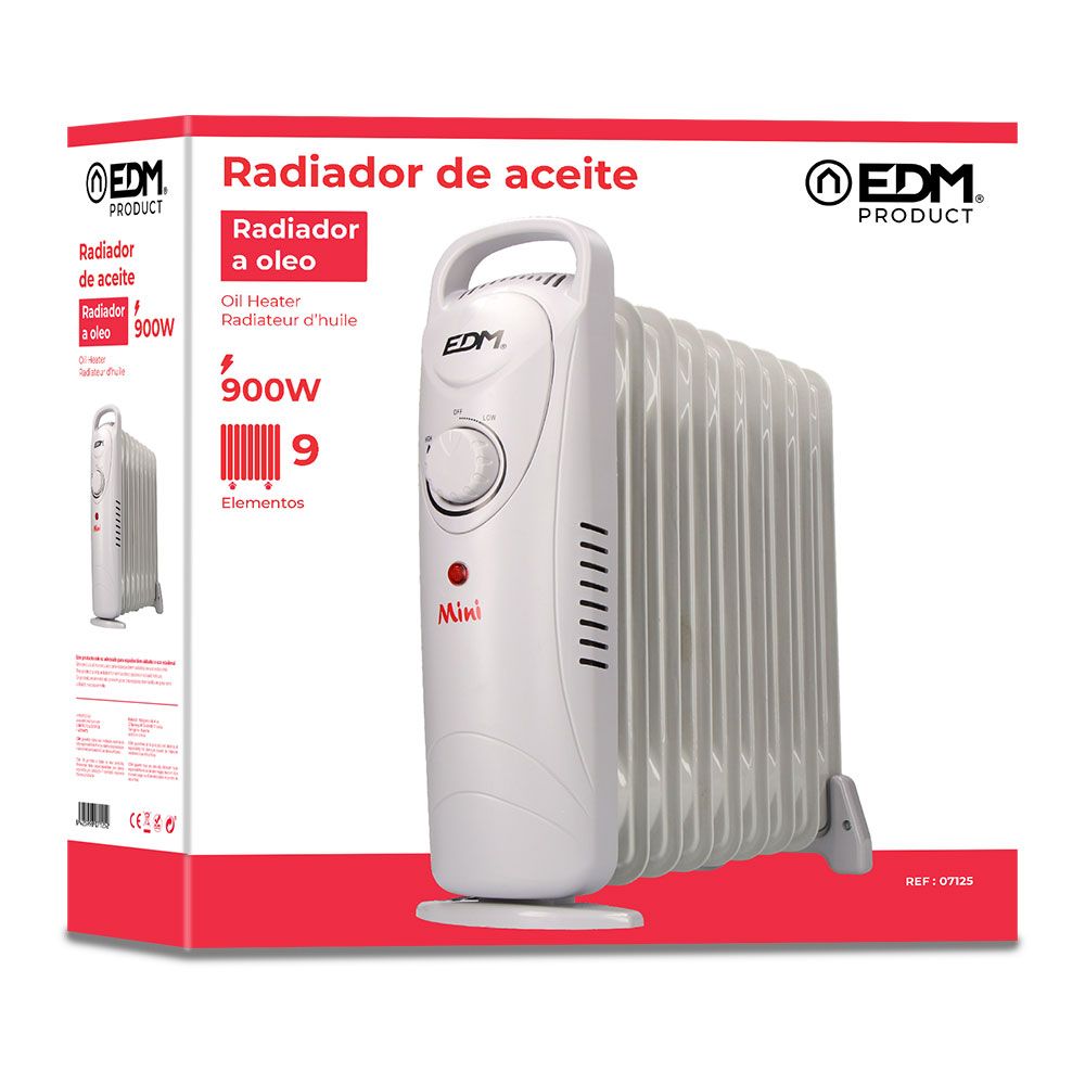 RADIADOR DE ACEITE 900 W CON 9 ELEMENTOS MODELO JUNIOR - Imagen 2
