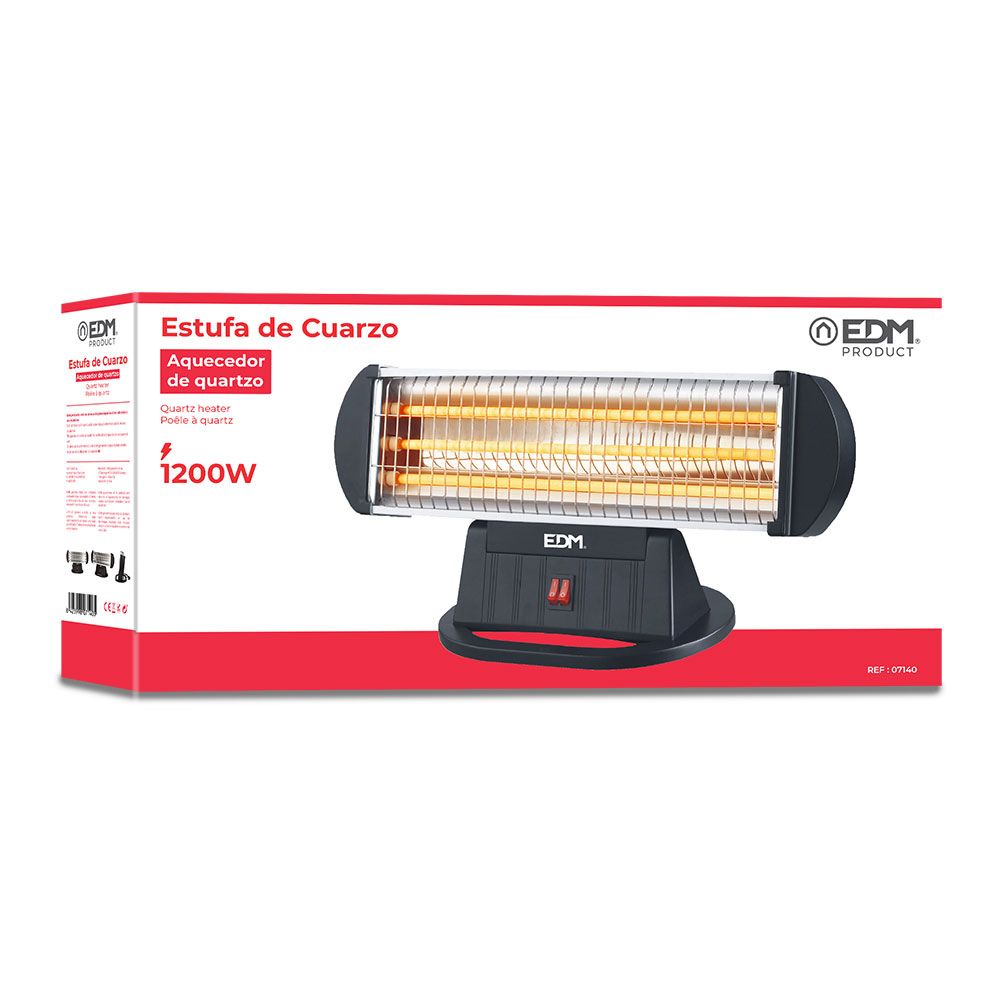 ESTUFA DE CUARZO 400 / 800 / 1200 W MODELO 3 BARRAS - Imagen 2