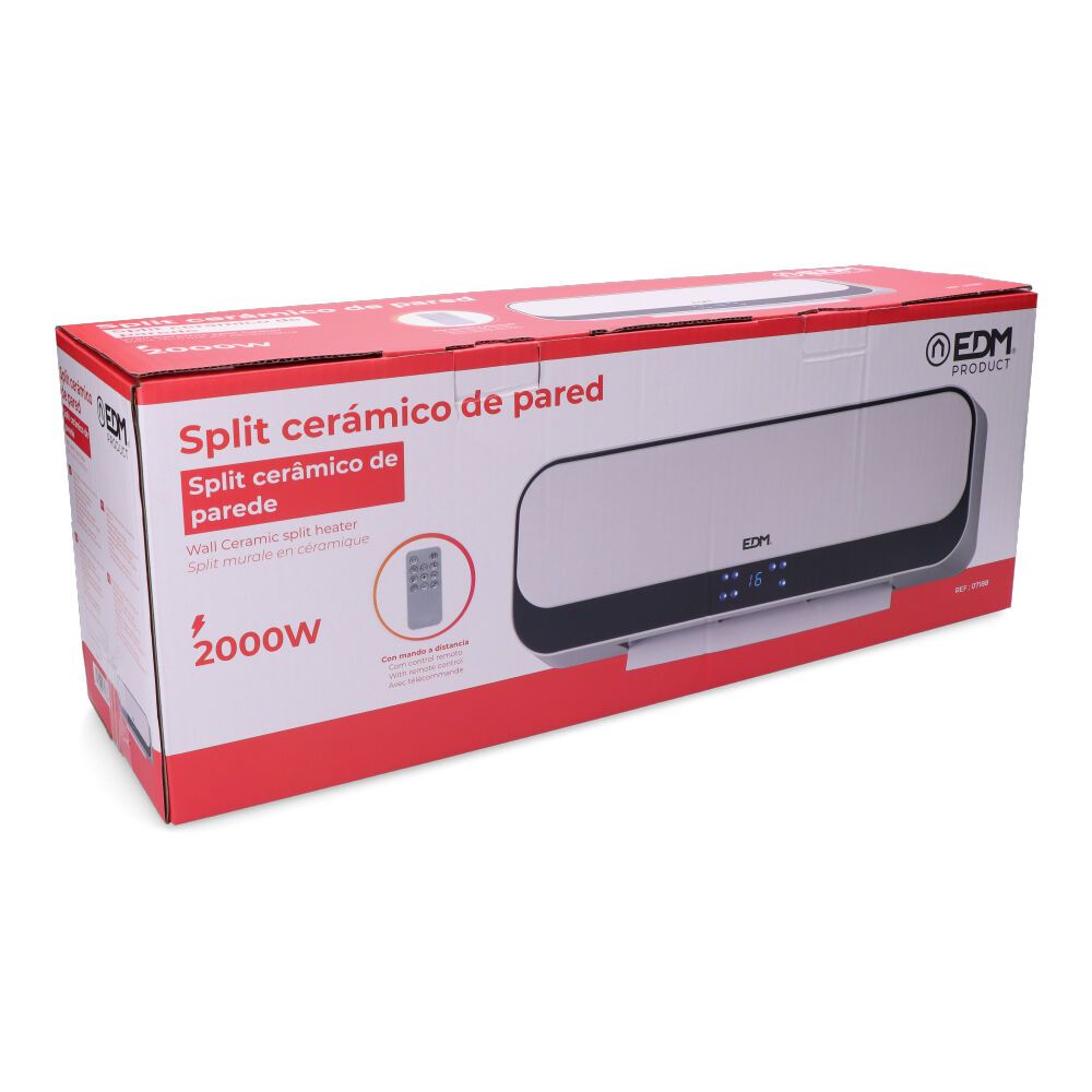 CALEFACTOR SPLIT CERÁMICO 1000 - 2000 W, CON MANDO DISTANCIA 55,7 x 14,4 x 18,5 cm - Imagen 4
