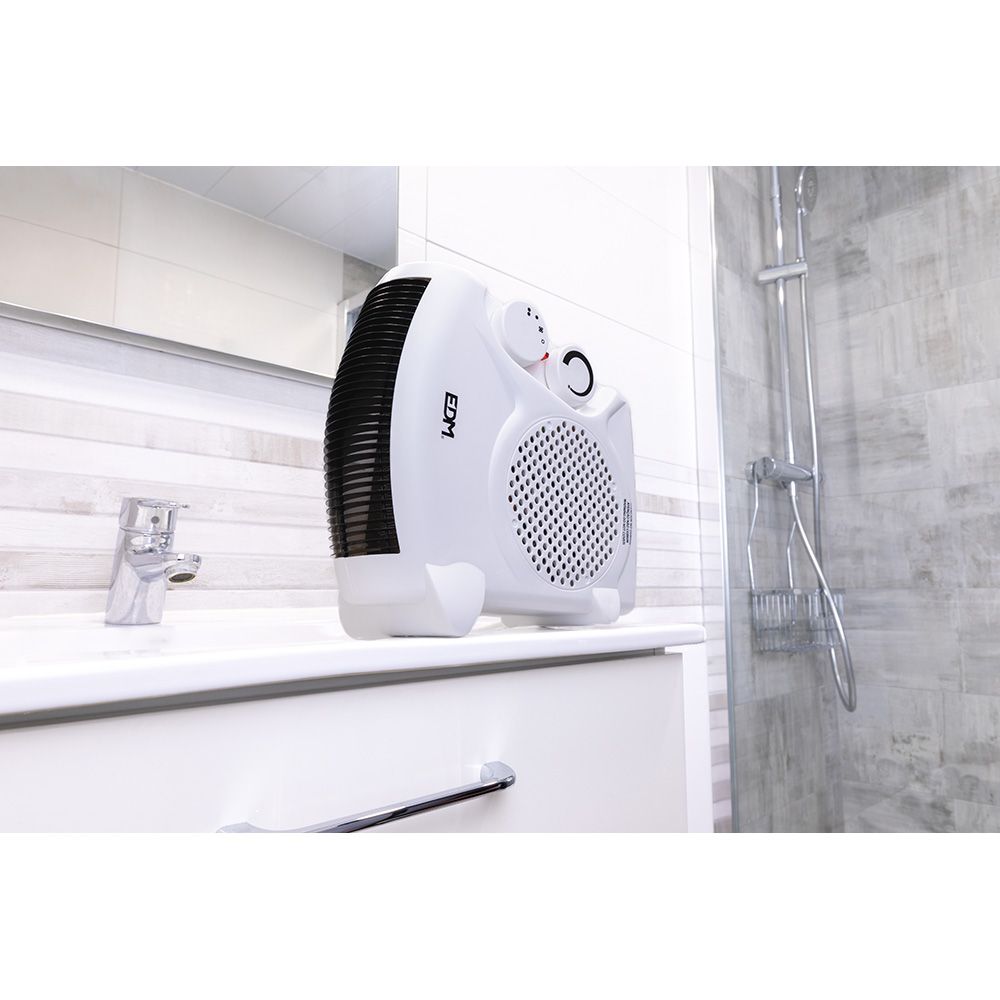 CALEFACTOR COMPACTO 2 EN 1 VERTICAL/HORIZONTAL 1.000 - 2.000 W BLANCO - Imagen 4
