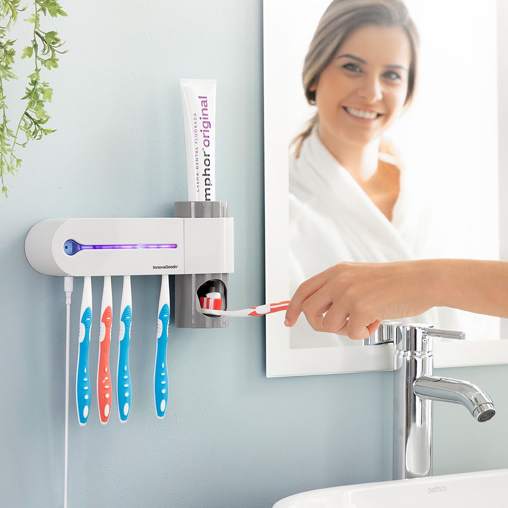 ESTERILIZADOR UV DE CEPILLOS DENTALES CON SOPORTE Y DISPENSADOR DE DENTÍFRICO - Imagen 5