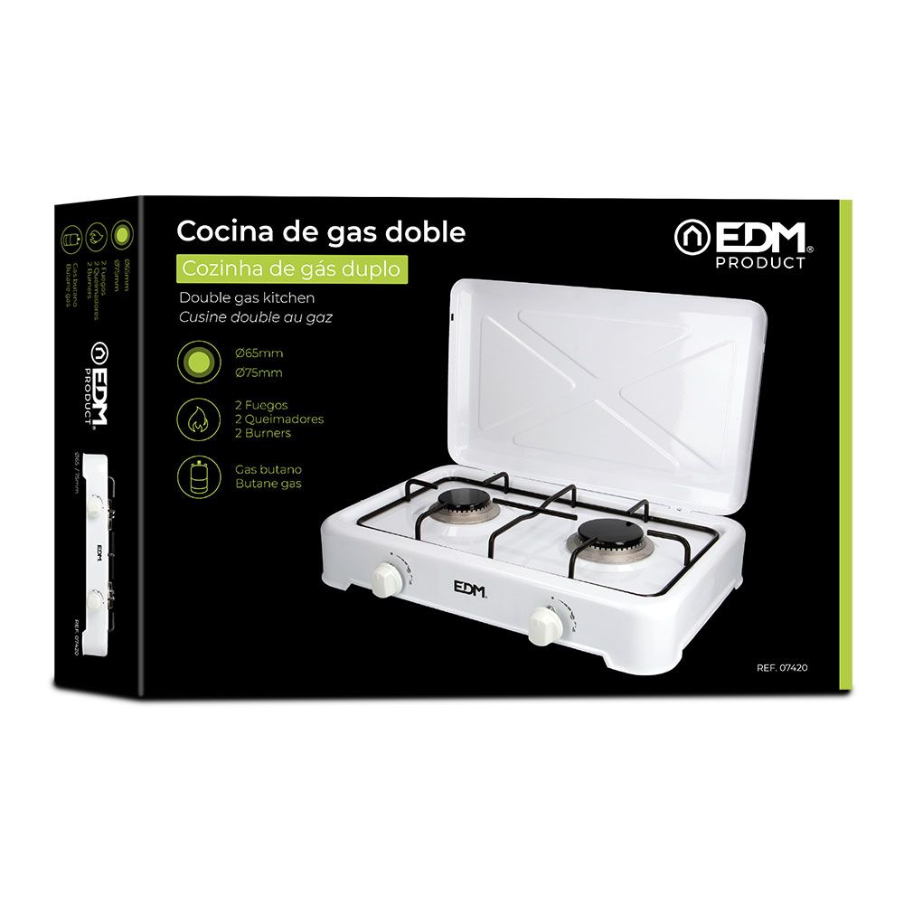 COCINA DE GAS ESMALTADA 2 FUEGOS - Imagen 2