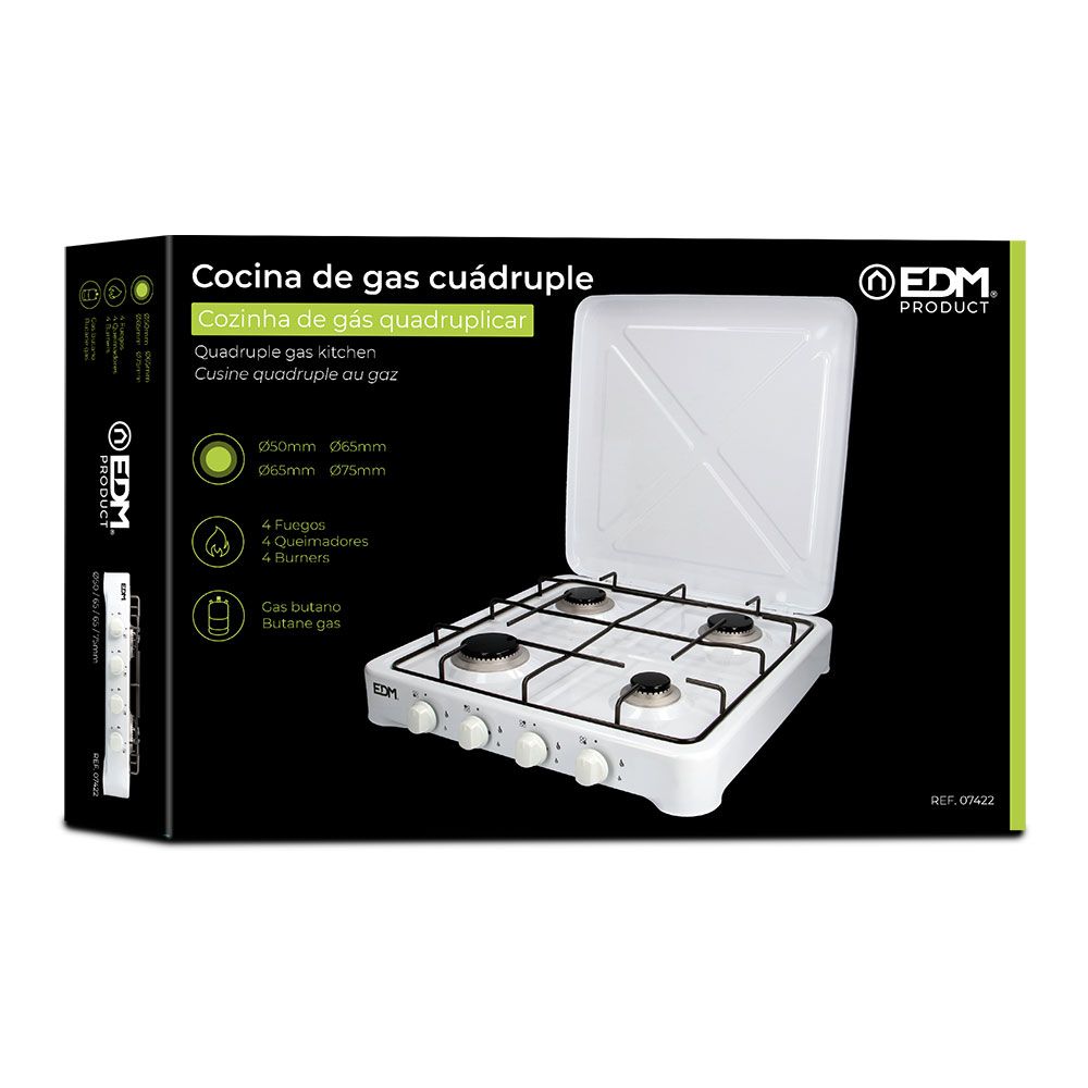 COCINA DE GAS ESMALTADA 4 FUEGOS - Imagen 2