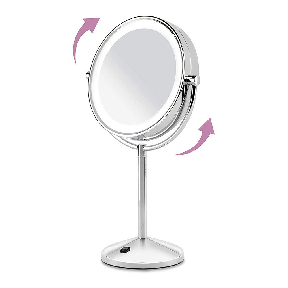 ESPEJO PIE CROMADO LED X10AU - Imagen 2