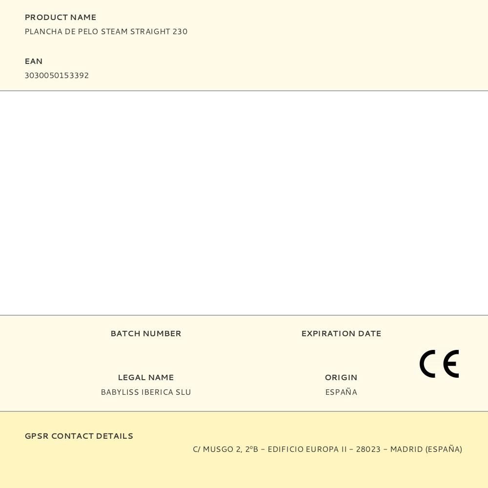 PLANCHA DE PELO STEAM STRAIGHT 230 - Imagen 2