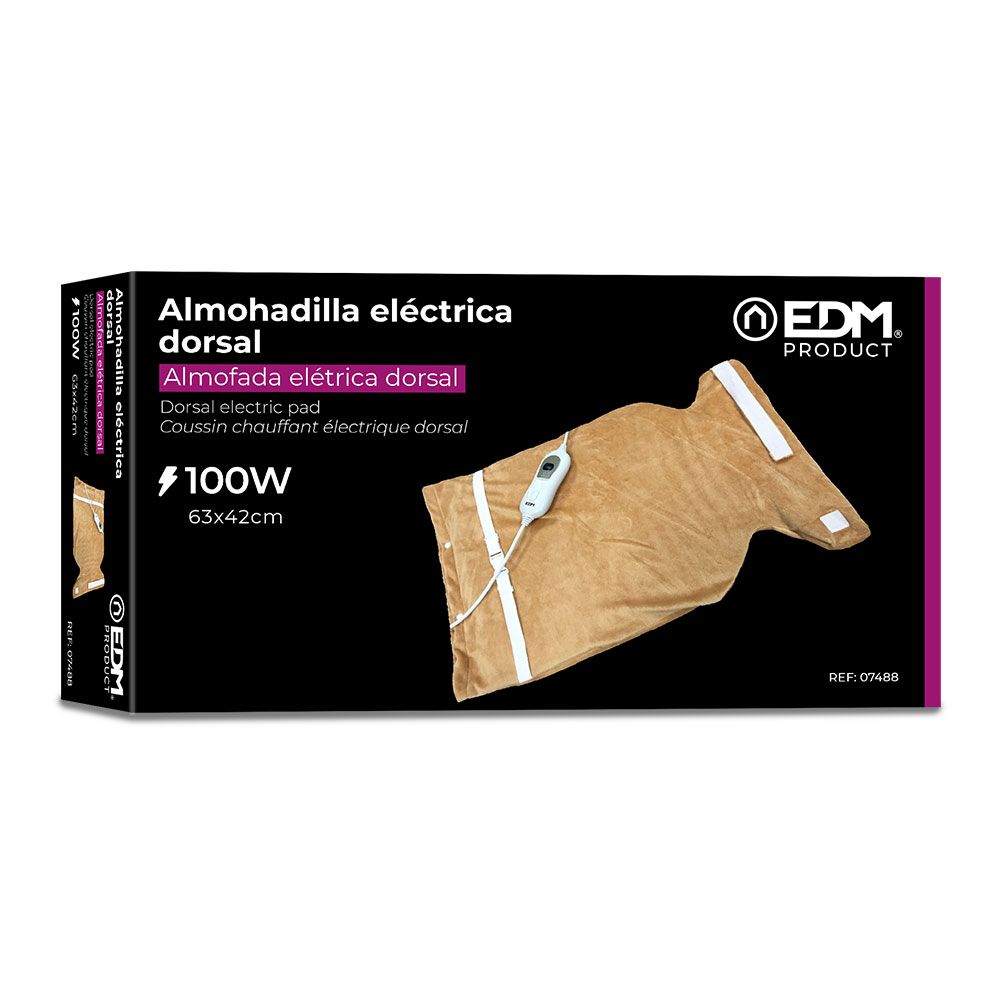 ALMOHADILLA ELÉCTRICA PARA DORSAL 100 W 63 x 42 cm - Imagen 2
