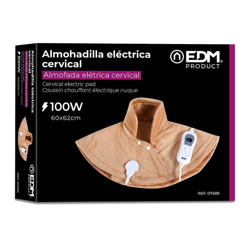 ALMOHADILLA ELÉCTRICA CERVICAL 100 W 60 x 62 cm - Imagen 2