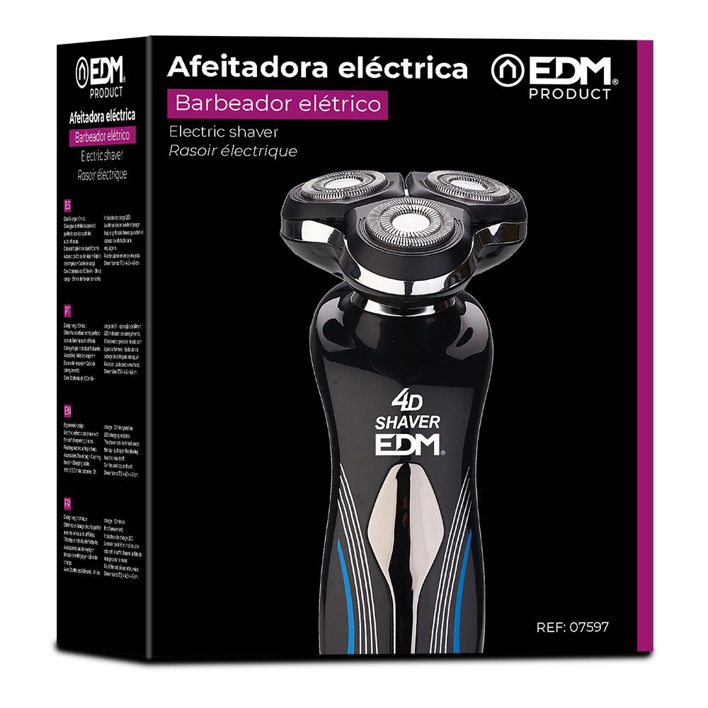 AFEITADORA ELECTRICA RECARGABLE 4D 3 W - Imagen 2