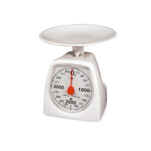 BÁSCULA ANALÓGICA DE COCINA, MÁX. 4 kg, Ø16,5 x 17 cm