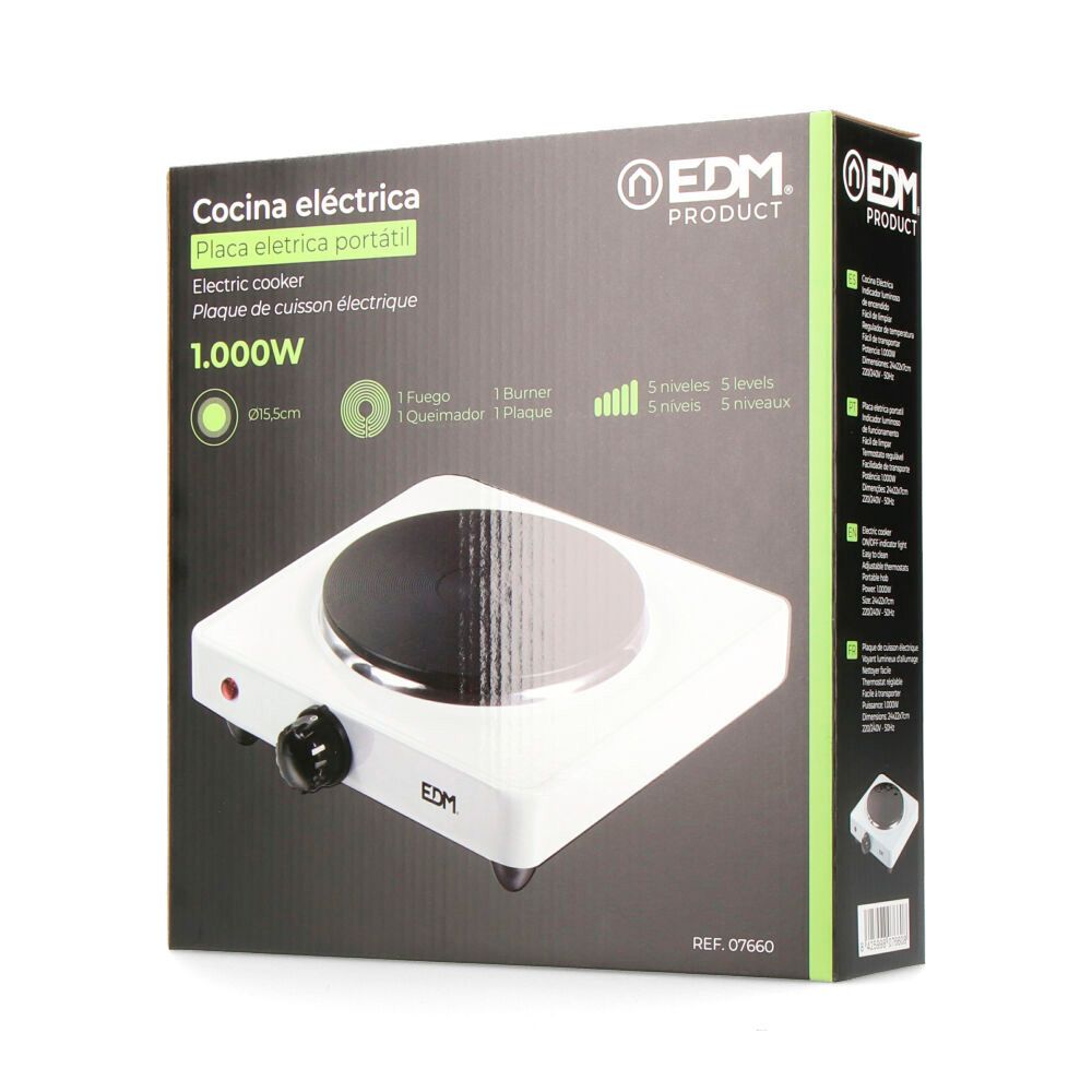 COCINA ELECTRICA 1 FUEGO 1000 W - Imagen 3