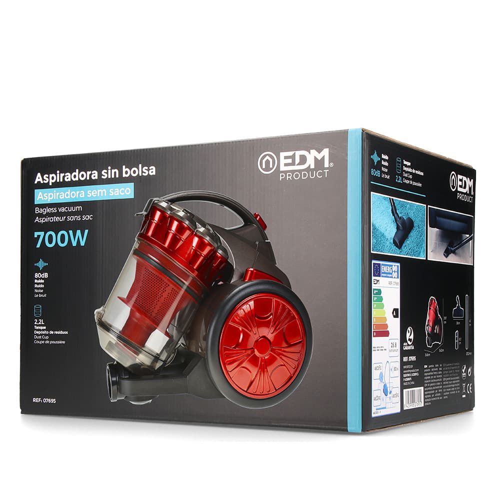 ASPIRADOR SIN BOLSA MULTICICLONICO PEQUEÑO 2,2 l 700 W - Imagen 7