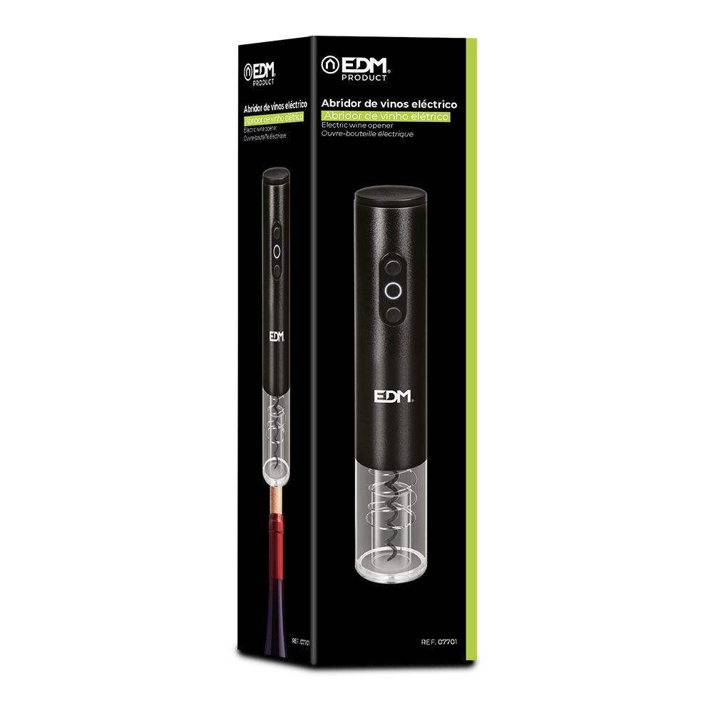 SACACORCHOS ELÉCTRICO PARA BOTELLAS DE VINO 4 x AA (NO INCLUIDAS) - Imagen 2