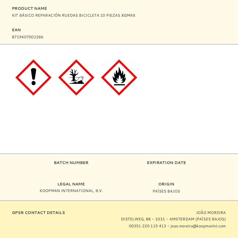 KIT BÁSICO REPARACIÓN RUEDAS BICICLETA, 10 PIEZAS - Imagen 2