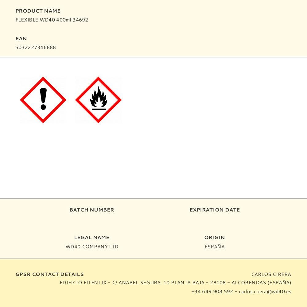 FLEXIBLE WD40 400ml 34692 - Imagen 2