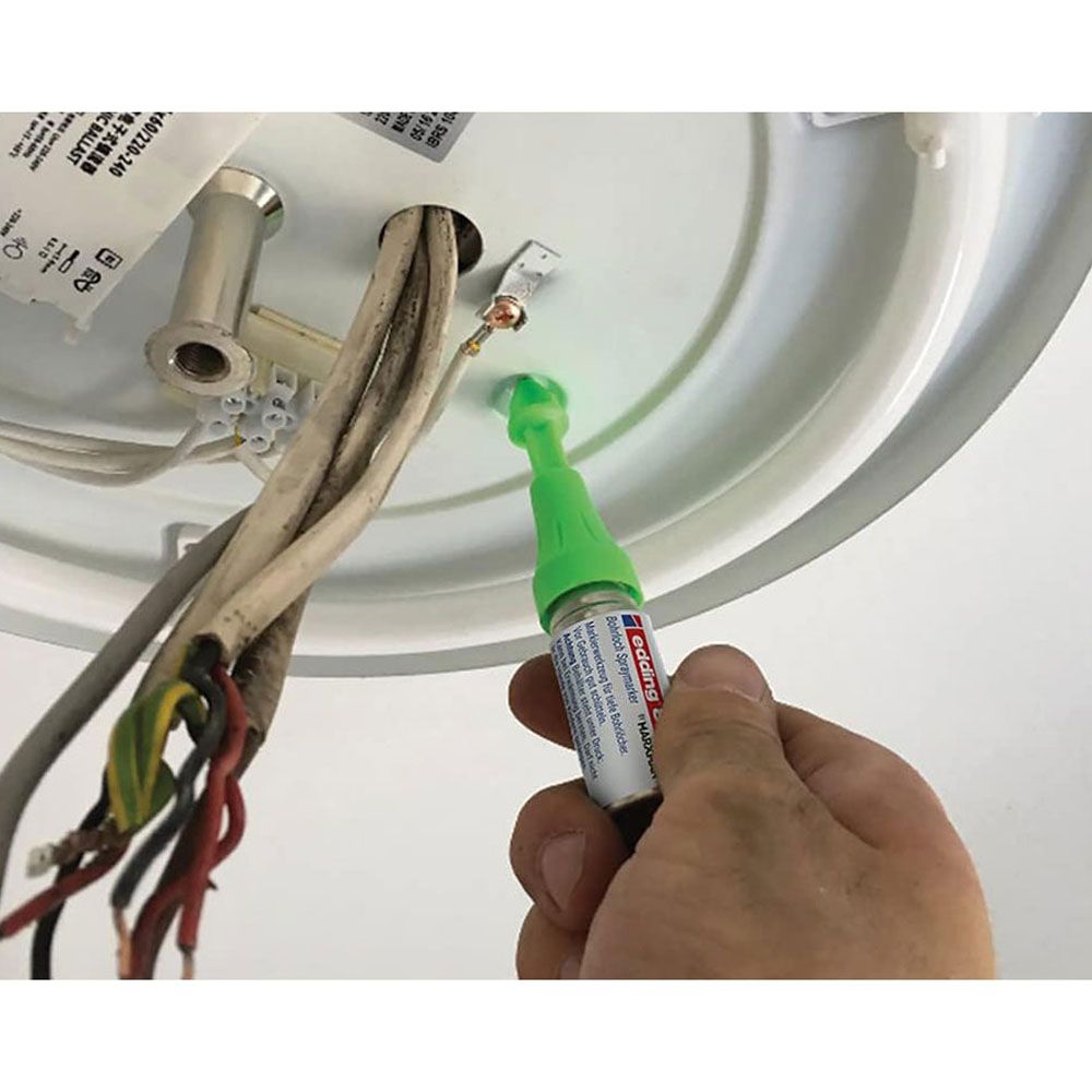 MARCADOR EN SPRAY PINTURA FLUORESCENTE A LA TIZA VERDE PARA AGUJEROS PERFORADOS - Imagen 5